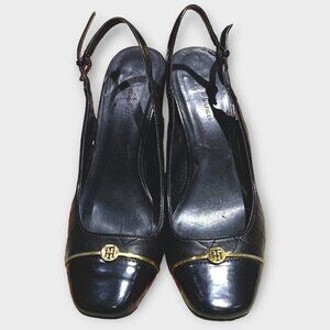 Tommy Hilfiger Sling Back Trina Pump Black Size 10